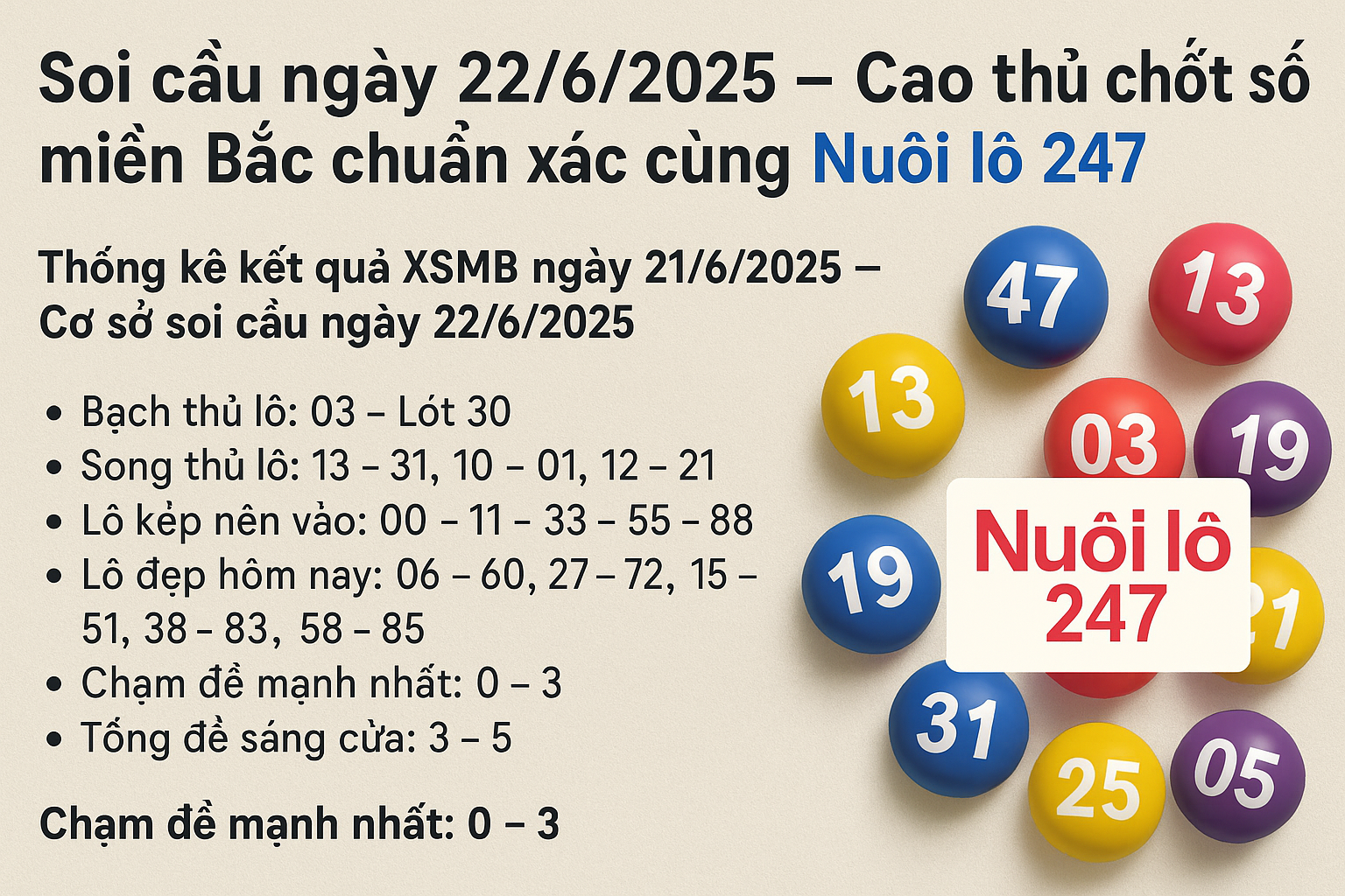 soi cầu ngày 22-06